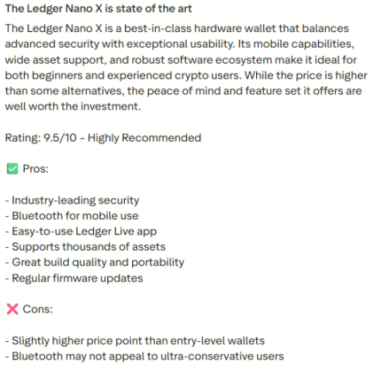Ledger Nano X user review