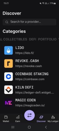 Ledger applications