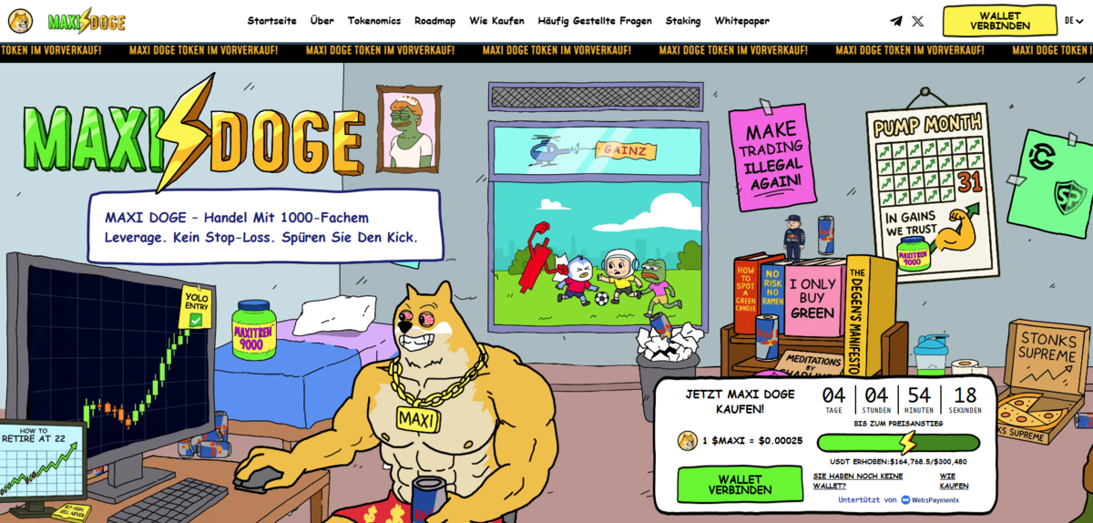 Maxi Doge Homepage 