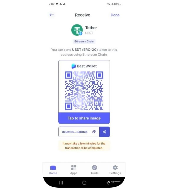 Nạp ETH - USDT từ sàn uy tín