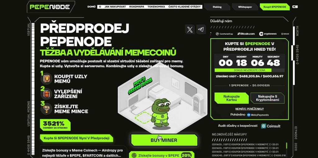 Pepenode (PEPENODE) Skrytý favorit s mohutným růstem
