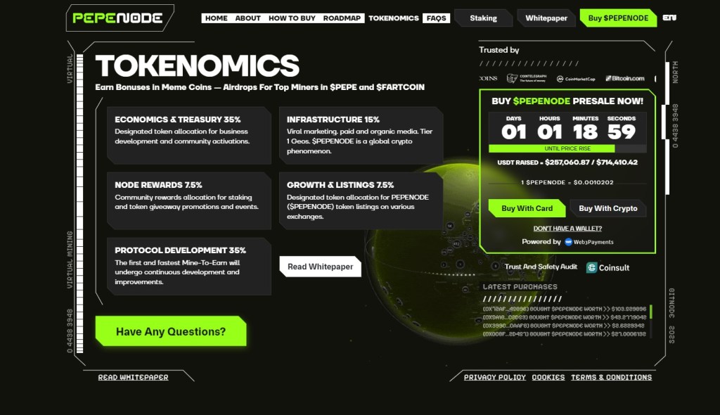 Tokenomika PEPENODE-a – šta treba da znaš