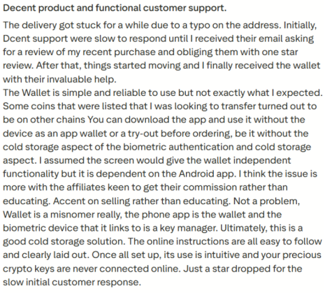 Positive D’CENT wallet review