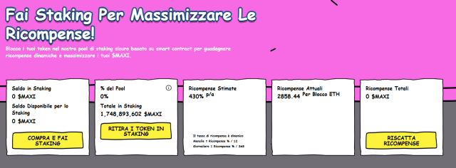 Previsioni Maxi Doge - staking
