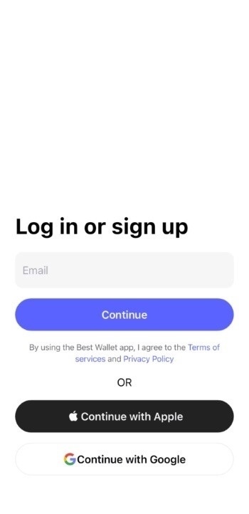 Registracija na Best Wallet