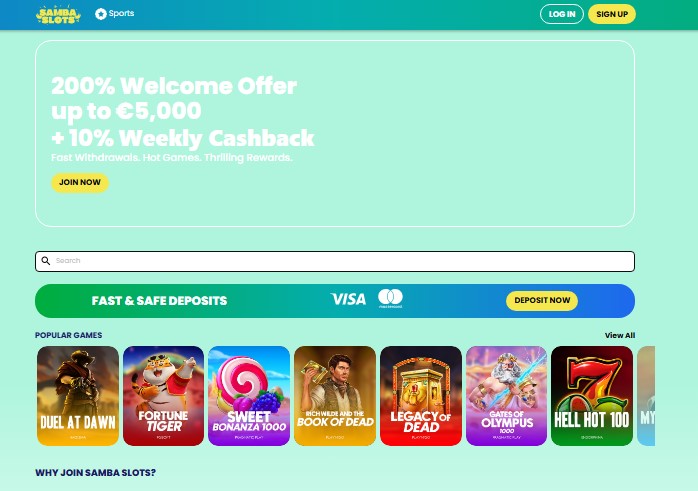 Samba Slots – Football Betting Focus with Cashback Rewards