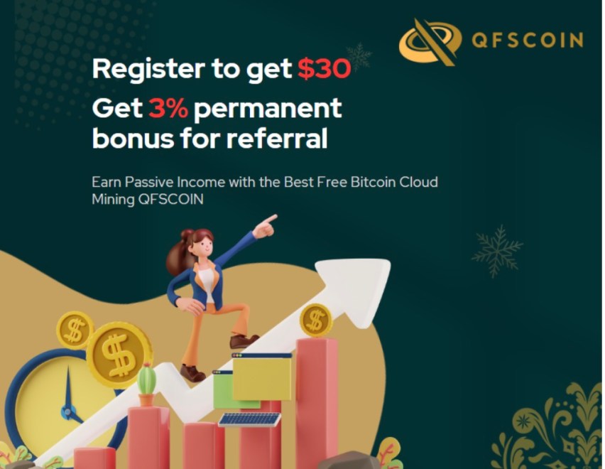Looking For Low-Risk Cryptocurrency Gains? QFSCOIN Best Free Cloud Mining Offers Fixed Daily Returns