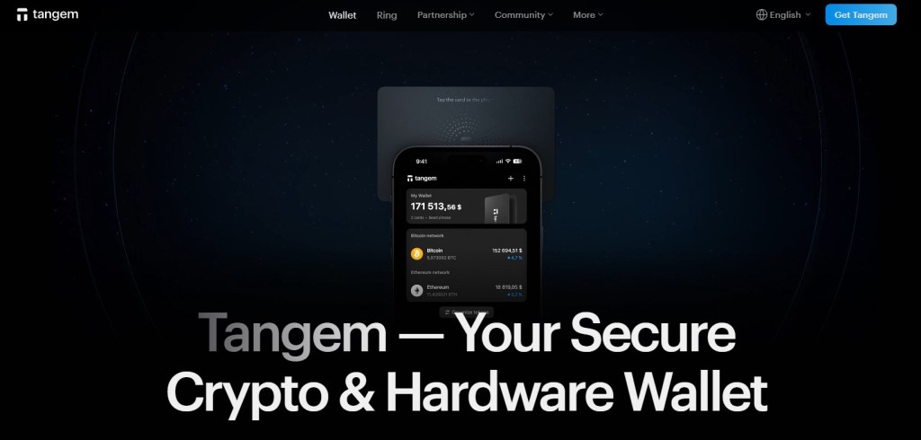 3. Tangem Wallet – Простота завдяки NFC-технології