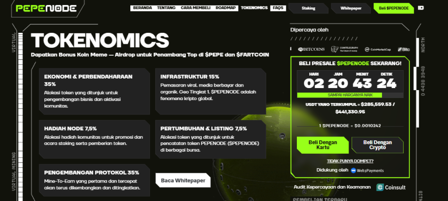 Tokenomics PEPENODE - Cara Beli PEPENODE