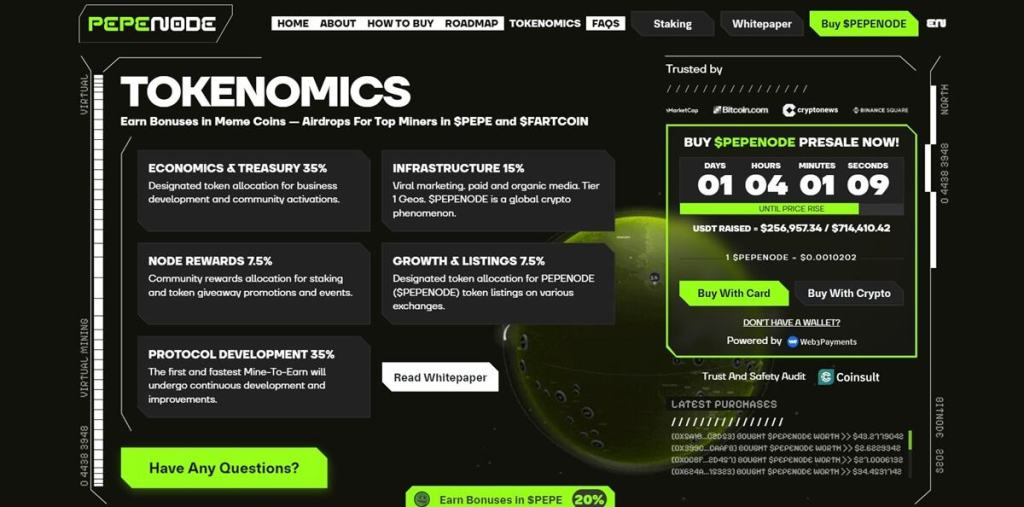 Tokenomika PEPENODE-a
