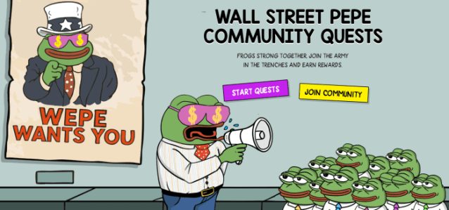 Wall Street Pepe Community Incentives