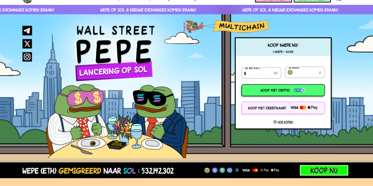 Wall Street Pepe beste crypto presales van 2025