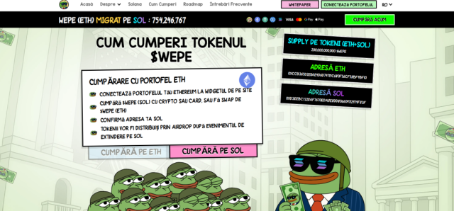 Wall Street Pepe pe Solana - cum se cumpără