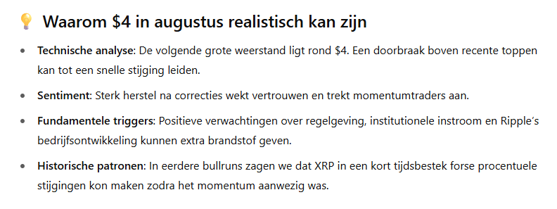 XRP verwachting, ChatGPT