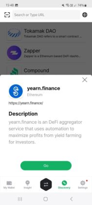 Yearn Finance feature
