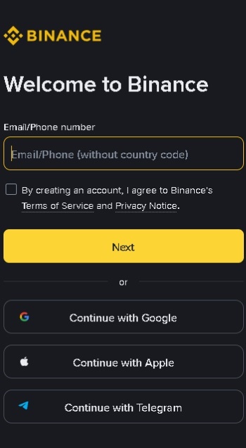 Zaregistrujte sa na Binance
