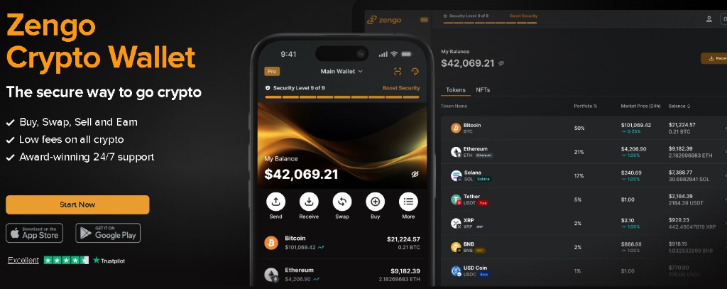 Zengo Wallet Jednoduché a bezpečné uloženie TRX