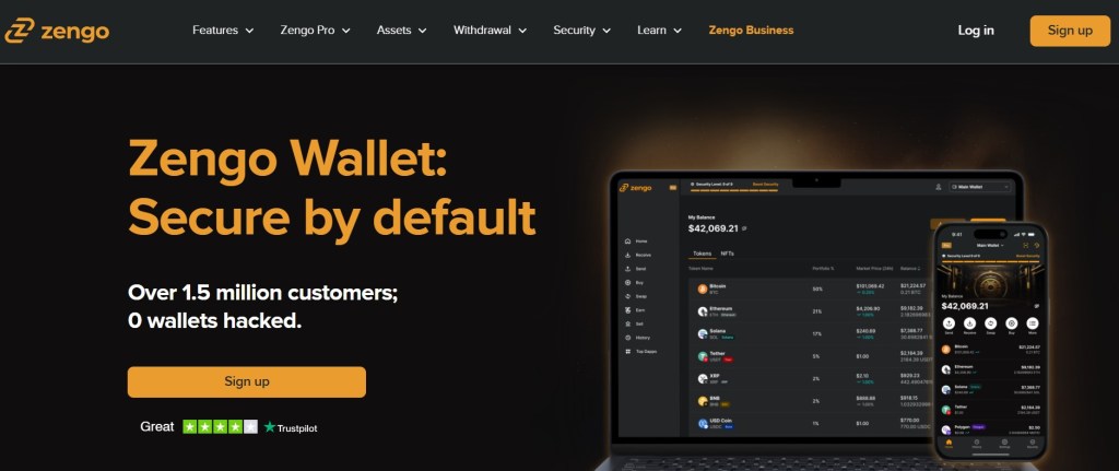 4. Zengo – DeFi wallet без приватних ключів з простим відновленням доступу
