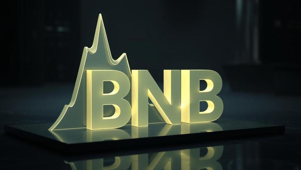 Binance логотип на фоне города
