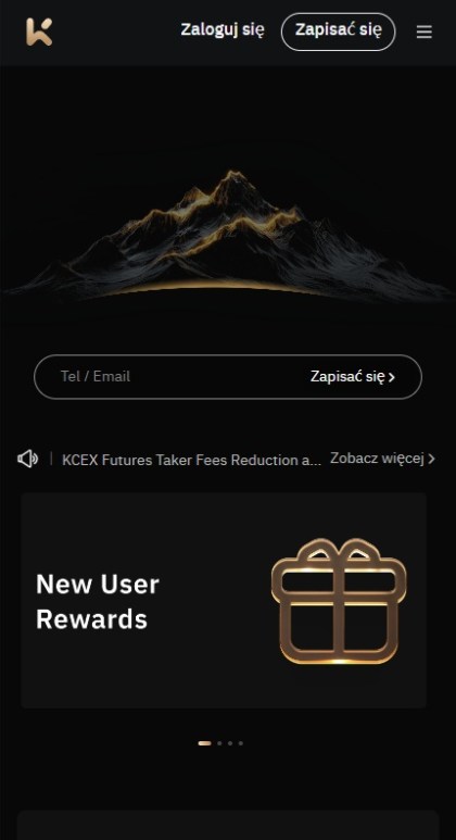 giełda KCEX gra na dźwigni krypto