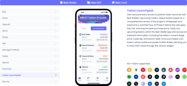 Best Wallet Token launchpad, part of the Best Wallet ecosystem.