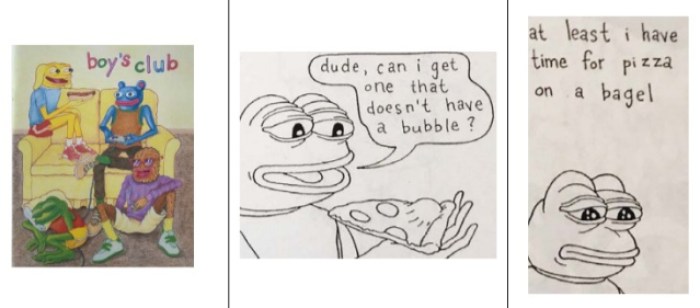 Pepe the Frog features in Boy’s Club.