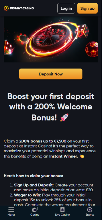 Instant Casino strona główna