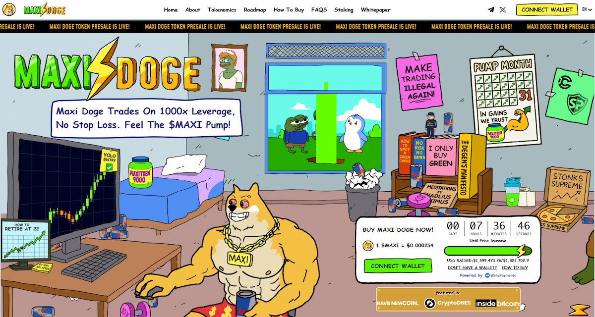 Maxi Doge mang đến một cách tiếp cận mới mẻ trong không gian meme-coin khi kết hợp yếu tố giải trí với thông điệp gắn liền phong cách “gym bro Doge”.
