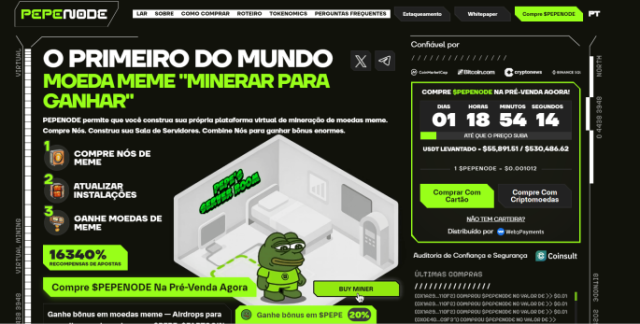 PepeNode homepage em português