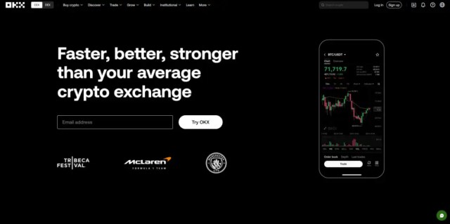 OKX официална страница
