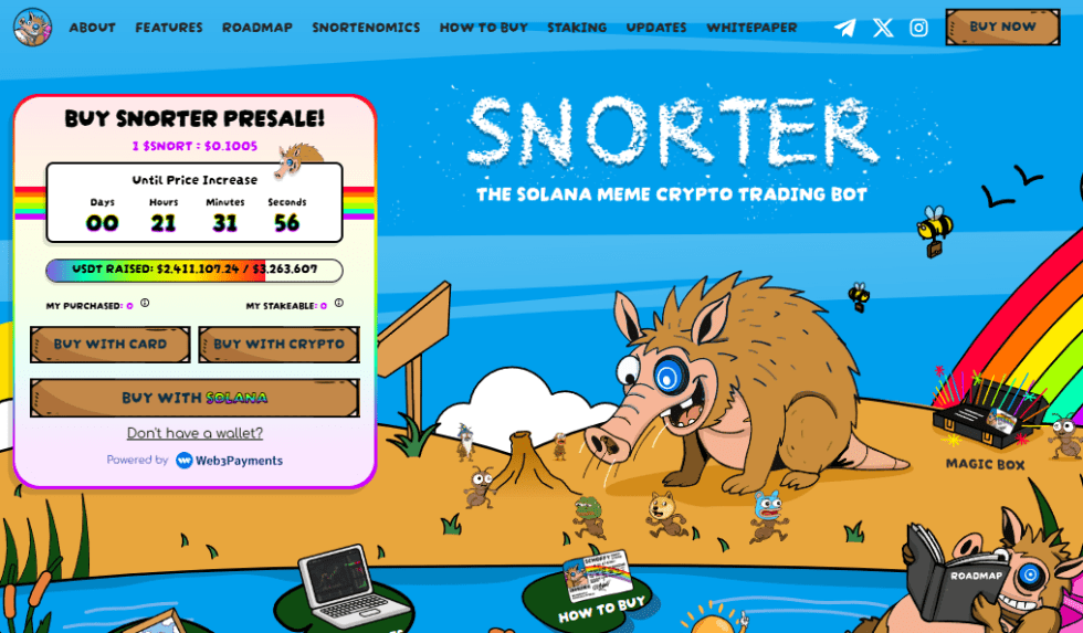 Snorter Token — Telegram balstīts ''altcoin'', kas gūst labumu no ETH izaugmses