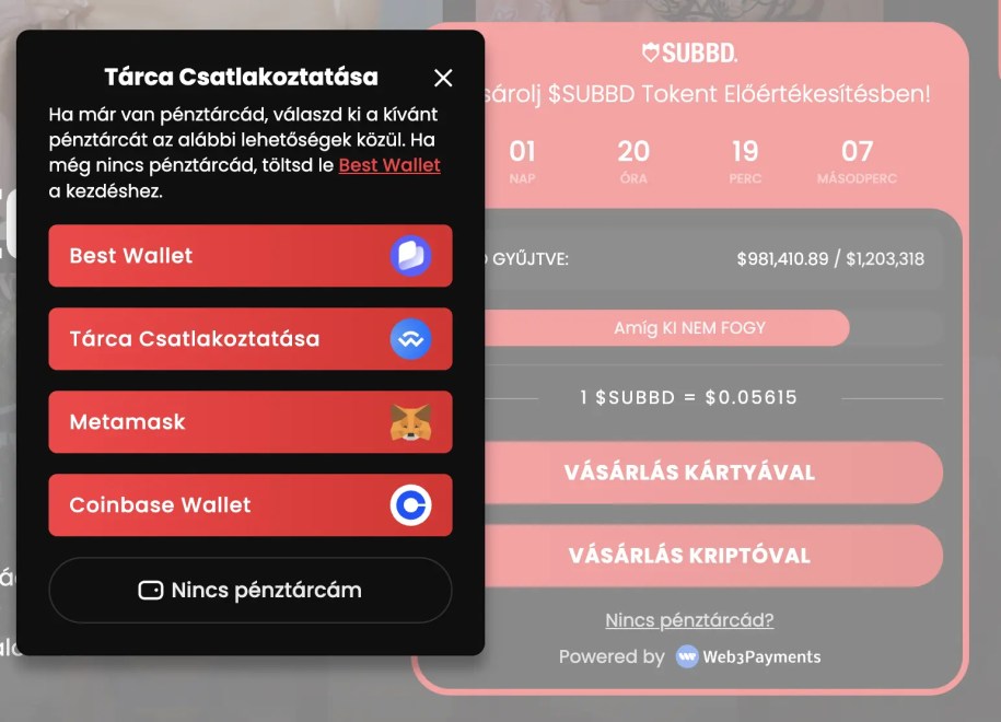 subbd tarca csatlakoztatas