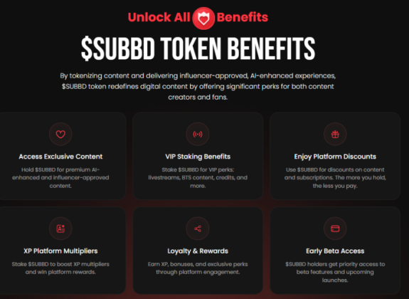 SUBBD token benefits