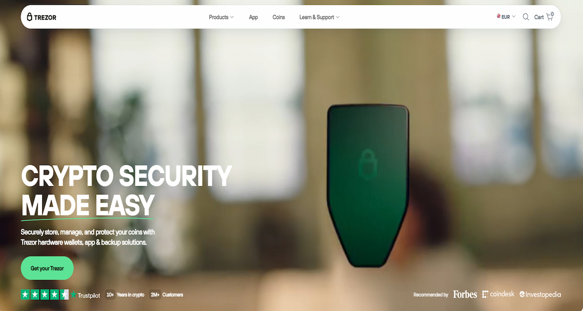 Trezor – водещ хардуерен портфейл с висока сигурност и удобство