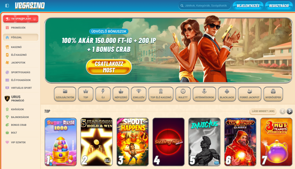 vegasino online kaszinó