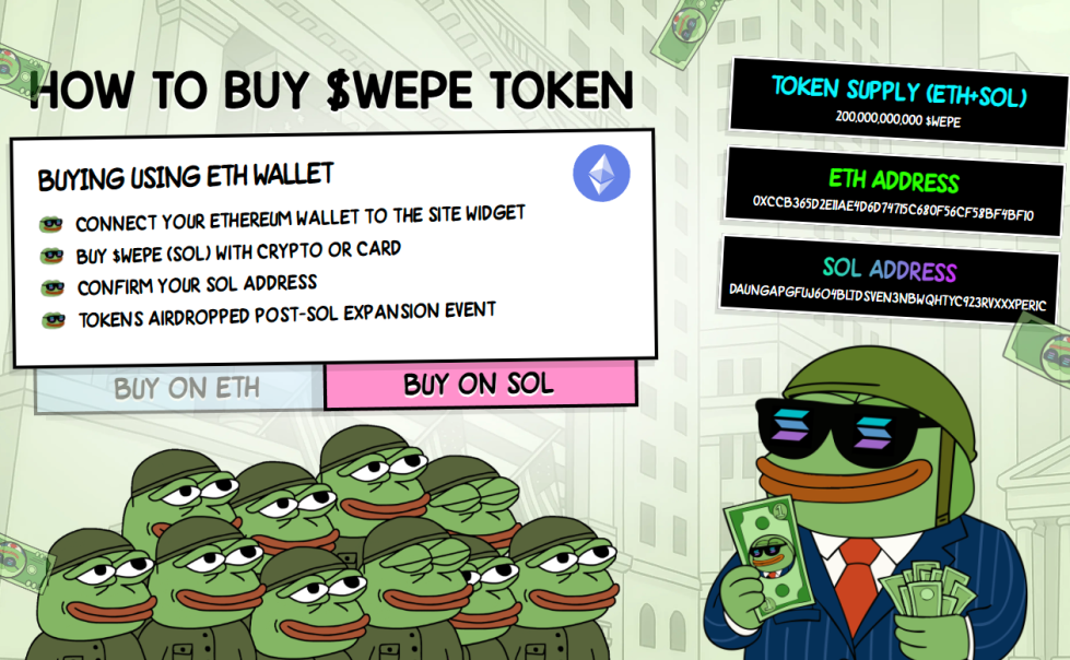 Wall Street Pepe — slavenais Pepe pārveidots tirgotājiem, paritāte starp ķēdēm