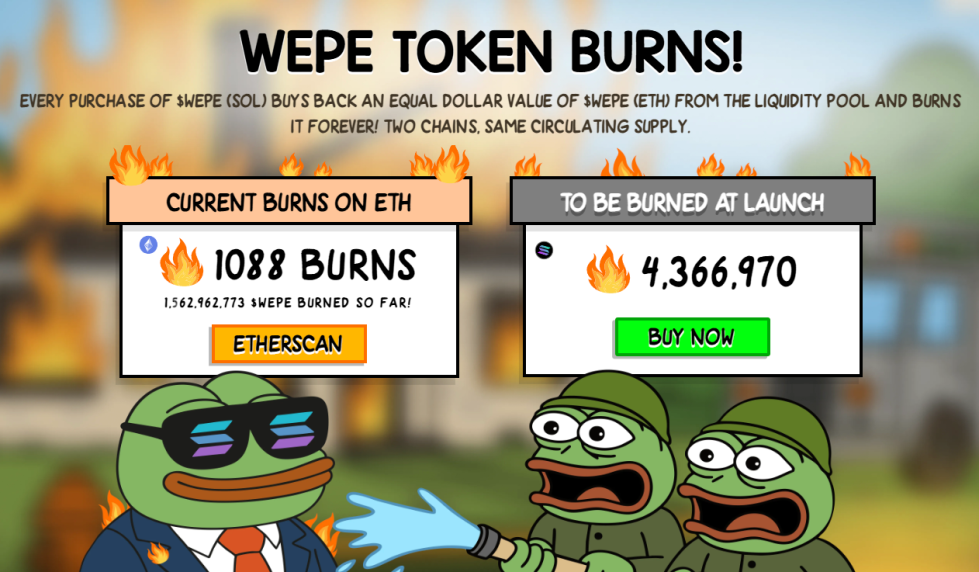 Wall Street Pepe — Kursu disciplīna ar 1:1 piesaisti un ETH sadedzināšanu