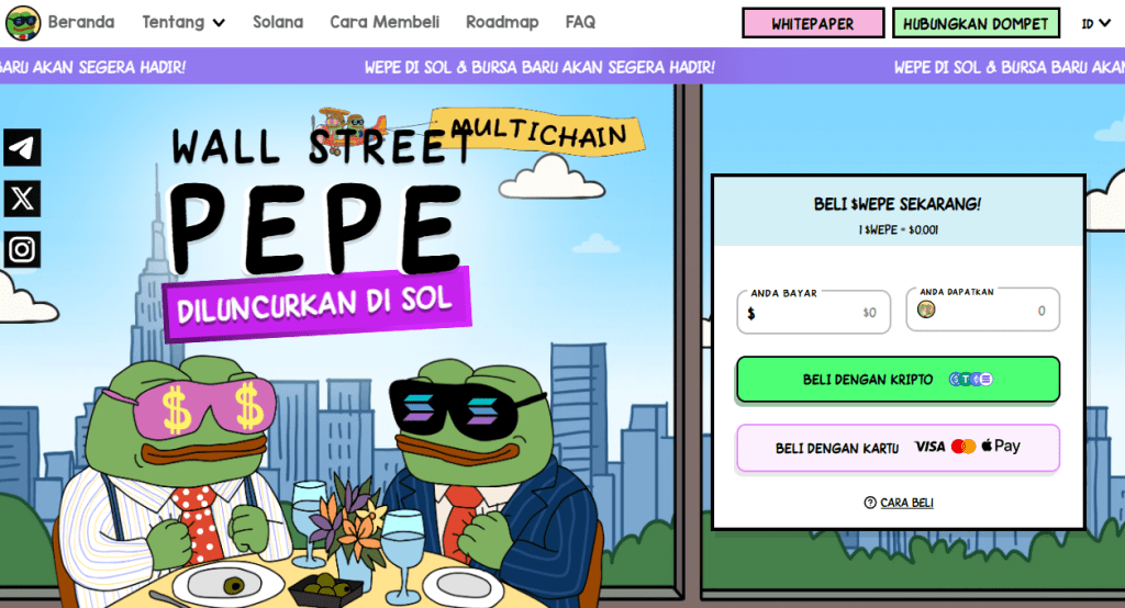 3. WEPE SOL ($WEPE) — Ekosistem Solana dengan Momentum Pengguna