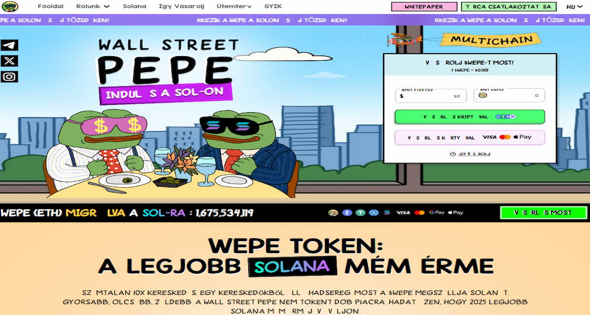 WEPE Sol – Közösségi média és mémalapú token