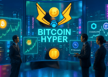 仮想通貨 おすすめ 2025 – ドージコイン、チェーンリンク、パイコイン、そして新注目のBitcoin Hyperが登場する暗号資産市場のイメージ