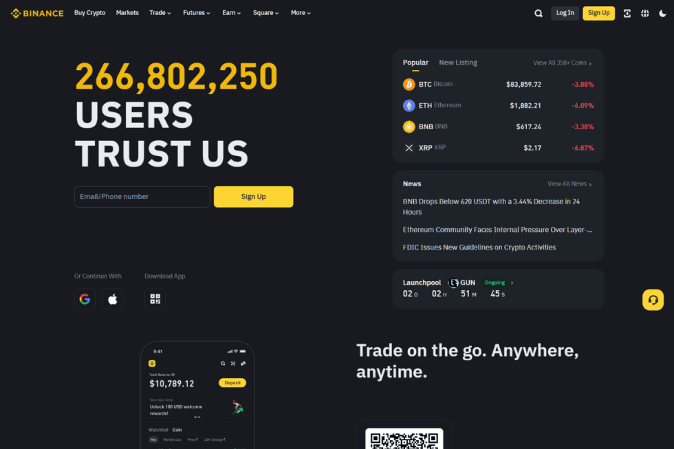 BINANCE ανταλλακτήρια κρυπτονομισμάτων με χαμηλές χρεώσεις