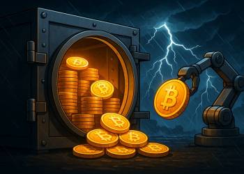 ห้องนิรภัยเก็บ Bitcoin ท่ามกลางพายุและแขนกลสะสมเหรียญ