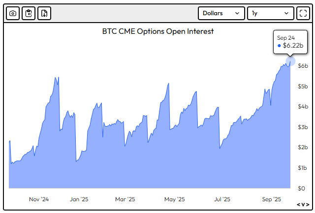 BTC CME -Optionen offenes Interesse