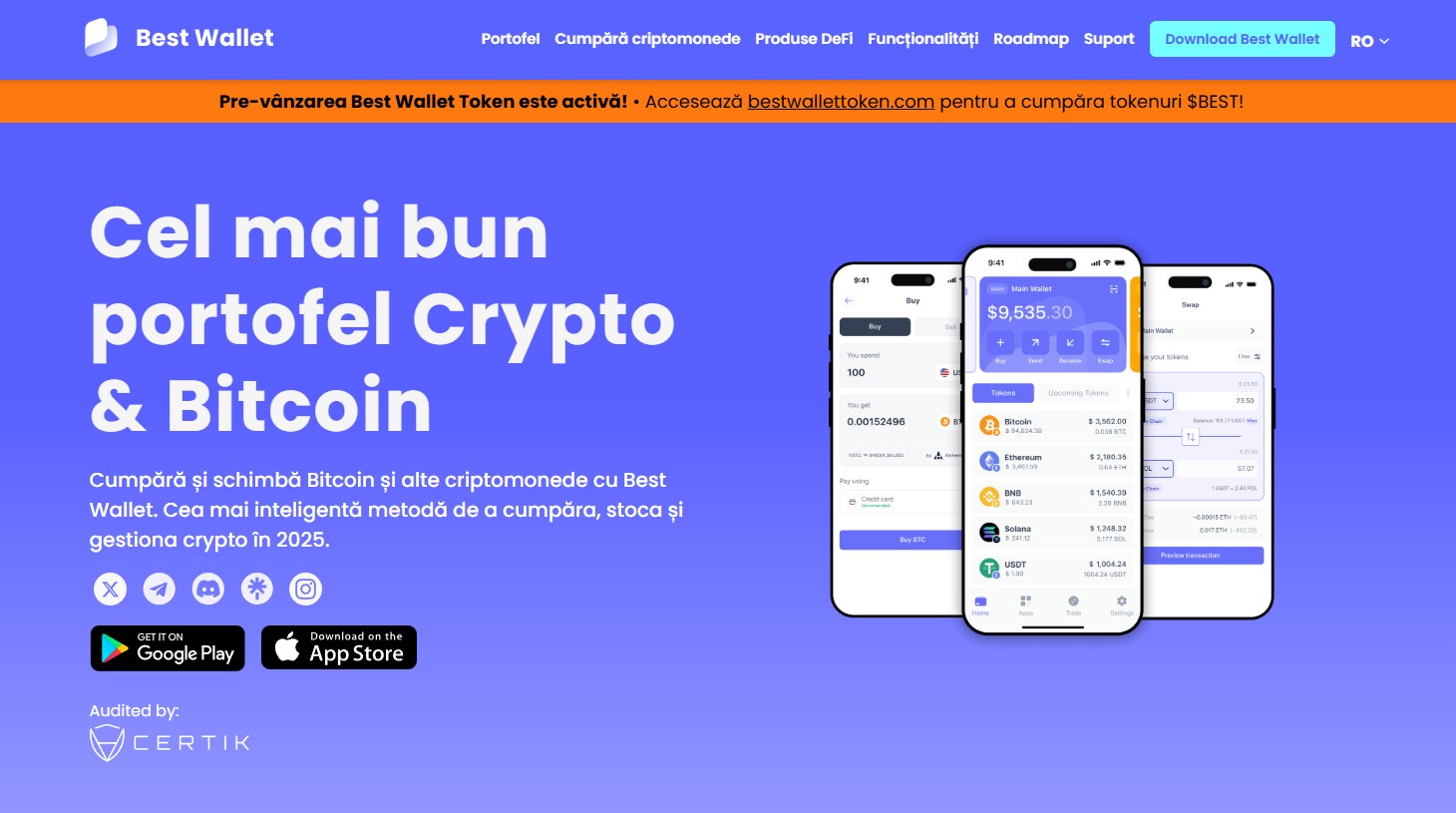 1. Crearea unui cont în Best Wallet