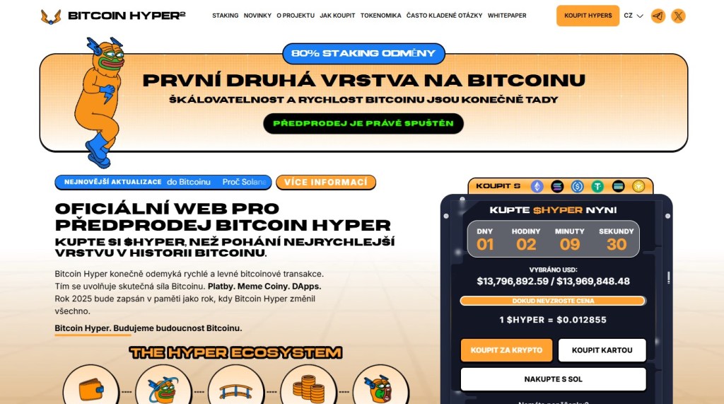Podhodnocený Bitcoin Hyper se připravuje na zalistování na velké burze CEX