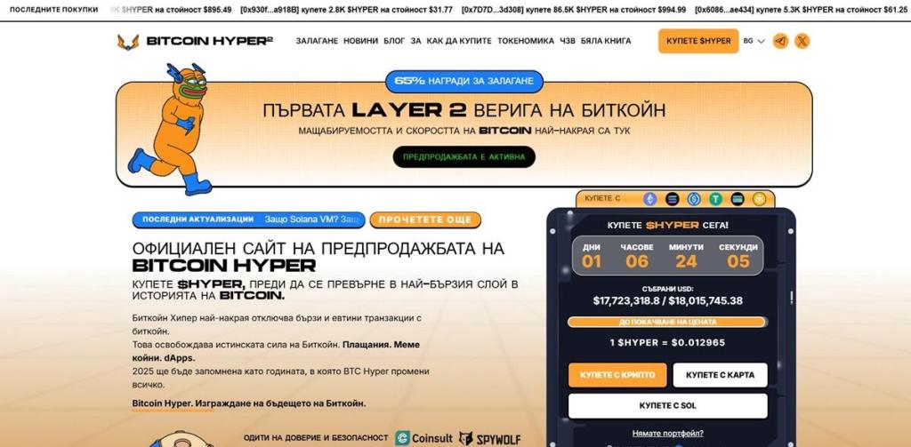 Bitcoin Hyper нов възходящ сигнал за микро-кап токена