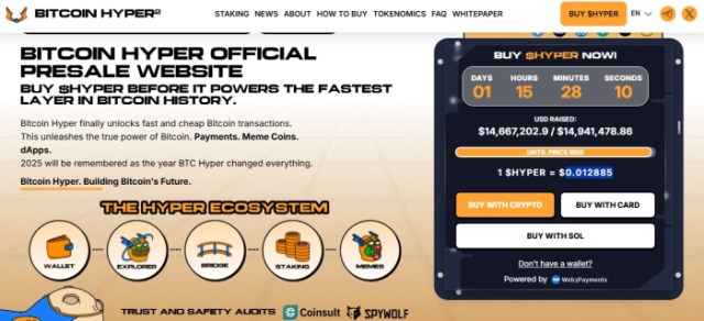 Bitcoin Hyper's official presale page.