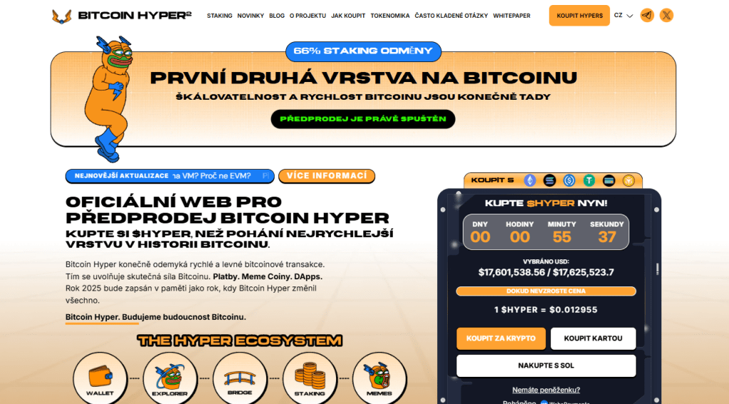 Bitcoin Hyper (HYPER): Další velká příležitost v předprodeji kryptoměn