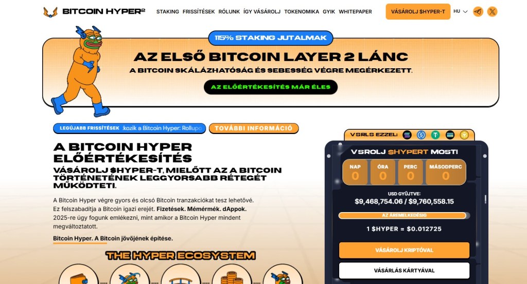 Bitcoin Hyper 0,005 dolláron 200-szoros potenciállal