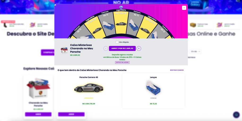Caixa Misteriosa Chorando no Meu Porsche